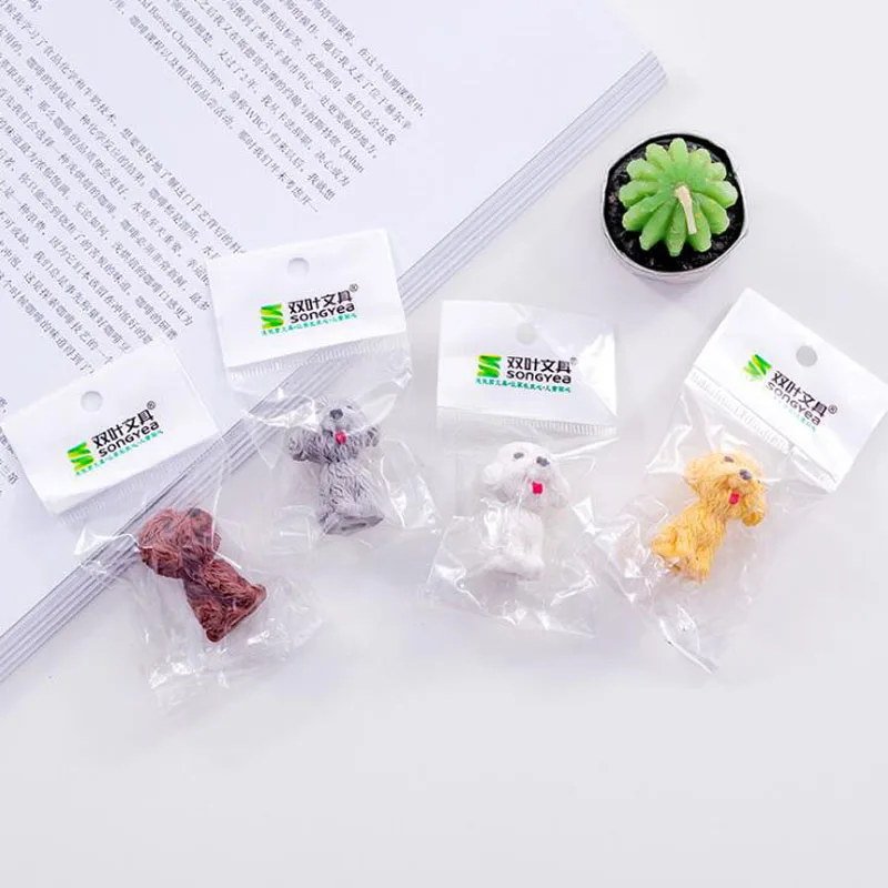 1 шт. милый ластик Тедди собака карандаш Мультяшные забавные аксессуары