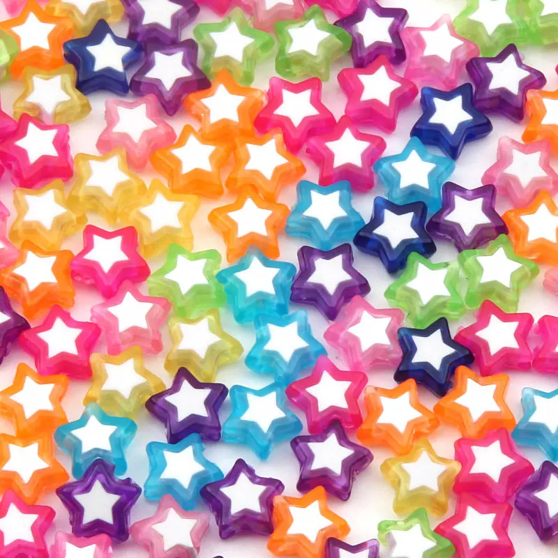 Бусины-разделители акриловые разноцветные 10 мм 50 шт./лот | Украшения и аксессуары