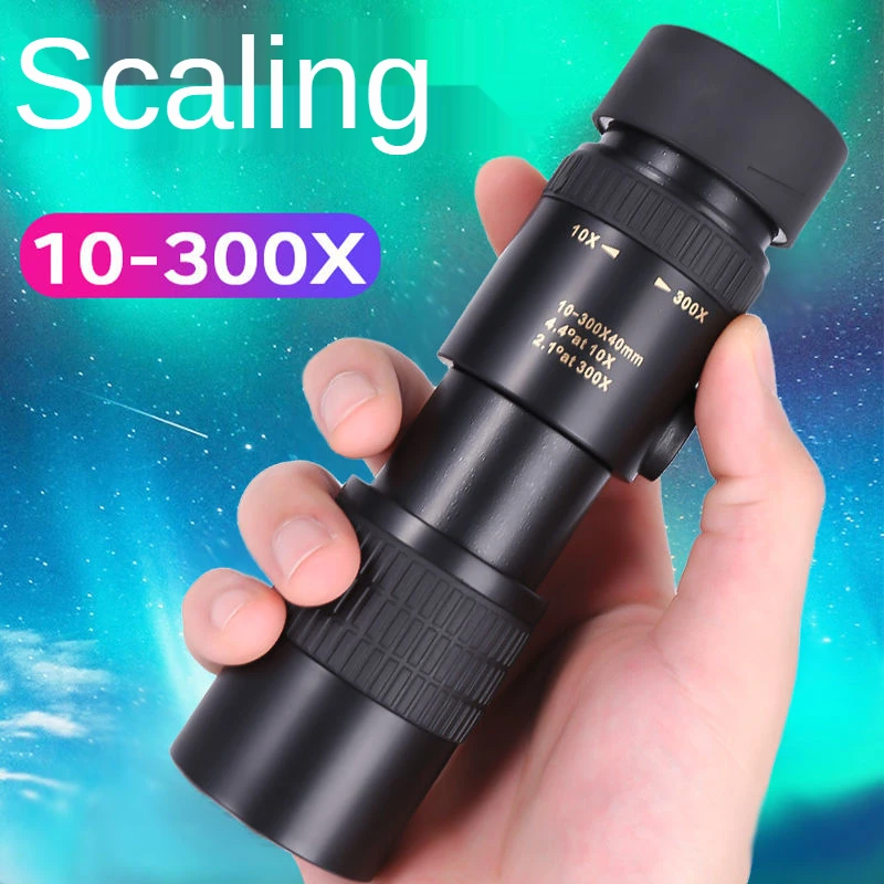 

10-300×40 HD Telescopic Zoom Monoculars Professional High Magnification Sniper Outdoor Portable Binoculars Hunting Equipment