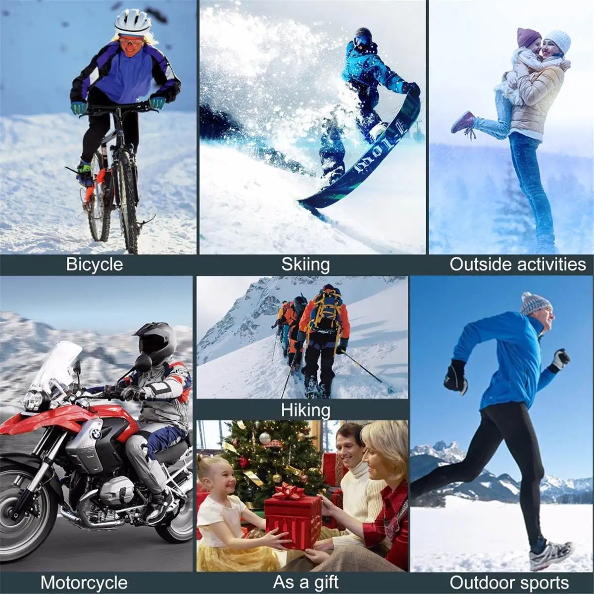 

For Winter Ski Outdoor Work Skiing Glove Warmer Electric Heated Gloves Rechargeable Battery Snowboarding Cycling Gloves
