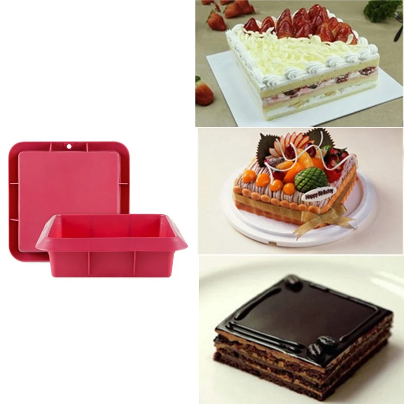 Силиконовая Бытовая форма для торта квадратной формы выпечки десерта мороженого