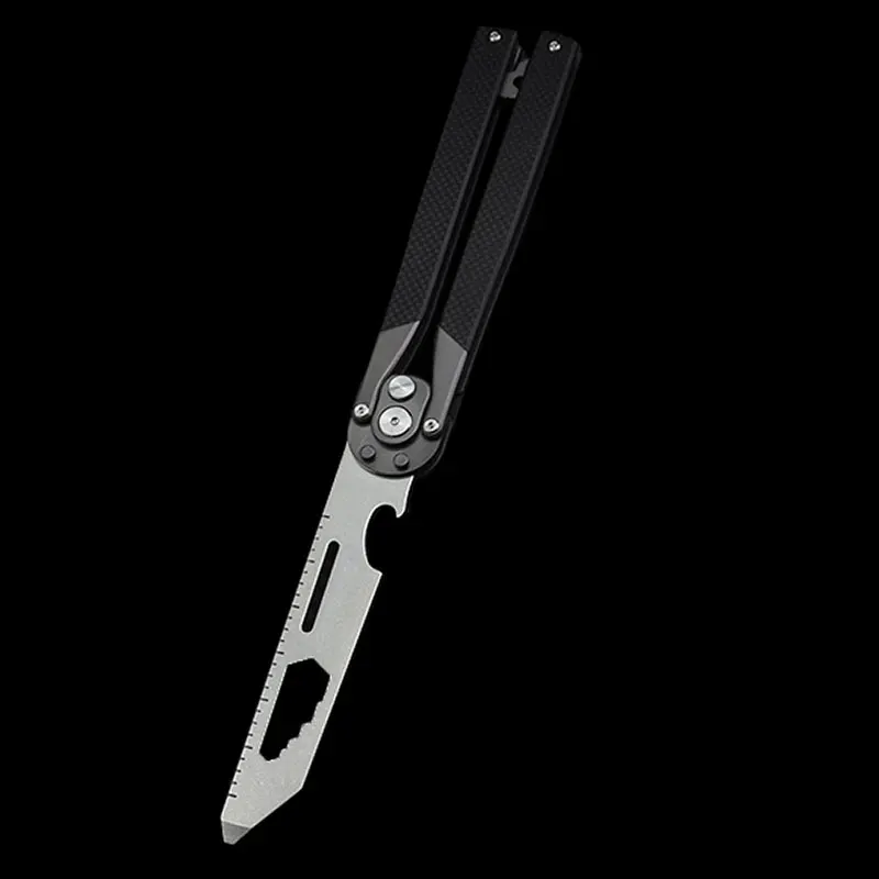 G10 Black Keloid Swayboo кинетический инструмент G10 автоматический нож-бабочка 8CR из нержавеющей стали серые титановые складные ножи инструмент для упражнений с сумкой - Цвет: G10 Black Keloid