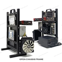 mod open style computer case framevertical chassis shelfdiy desktop gaming gamer cabinet pc cabinetsupport atx itx matx