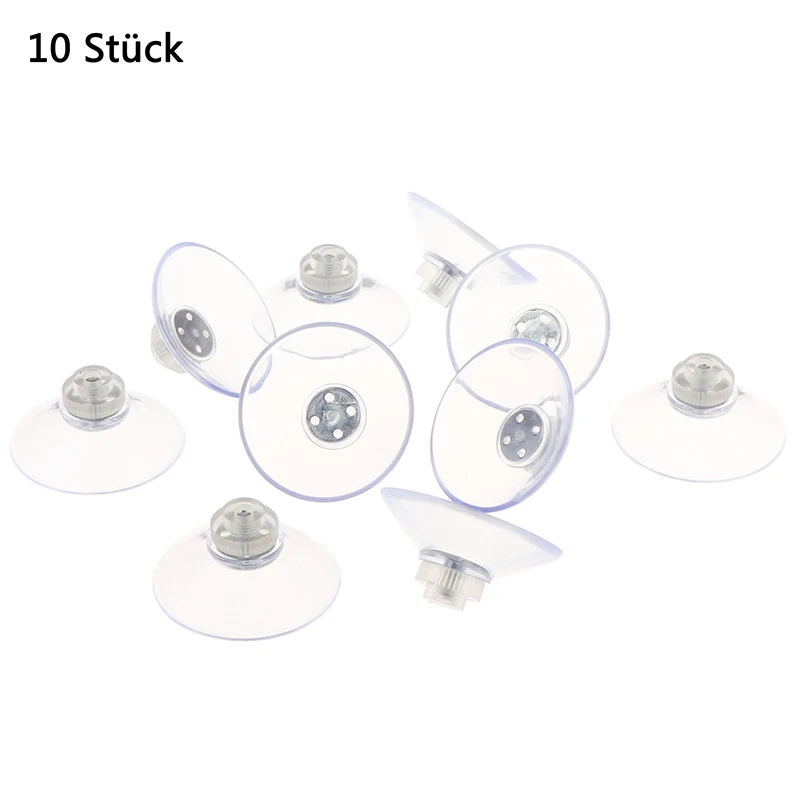 

10pcs Suction Cup Ø 40mm With M4 Thread, Suction Cups, With Knurled Nut Clear