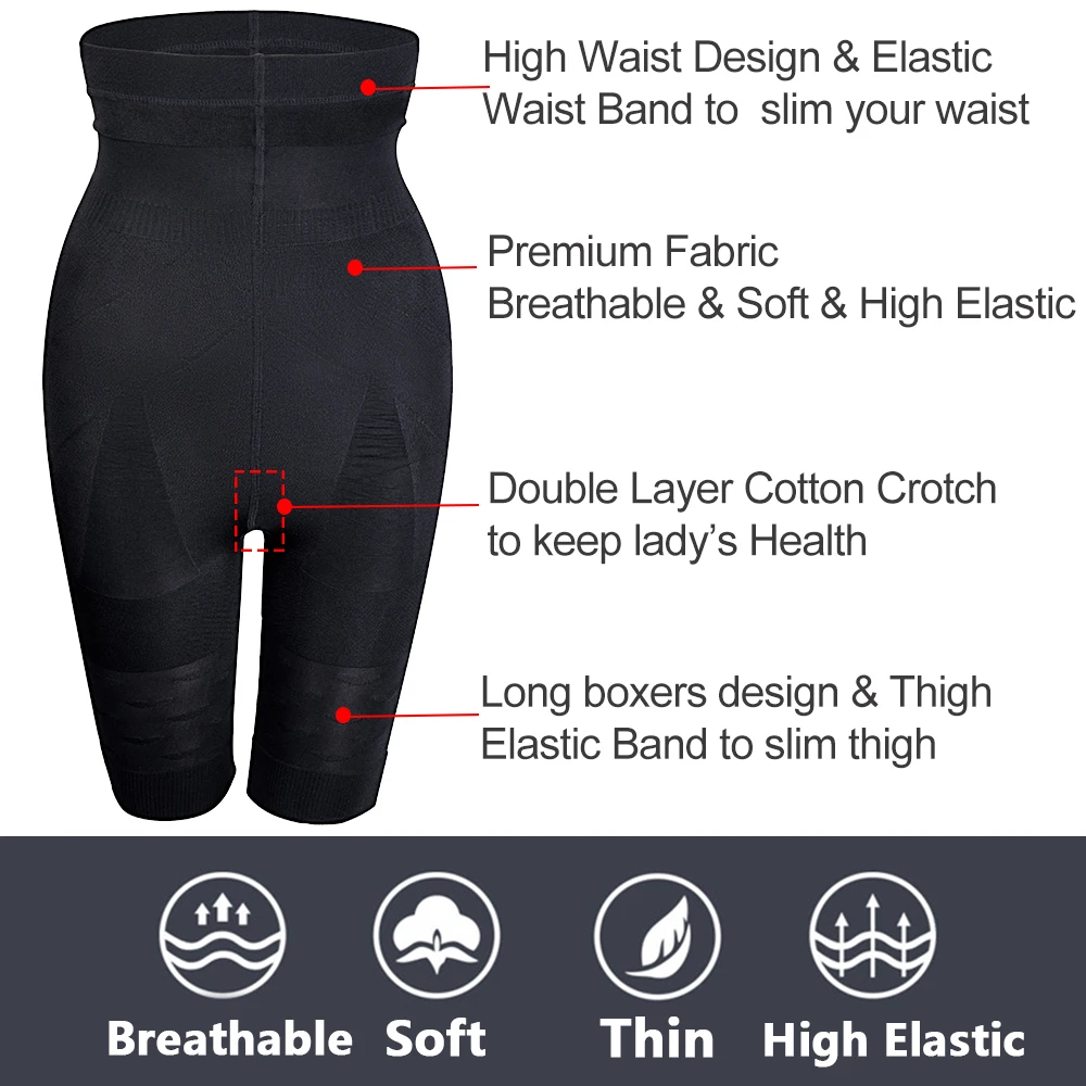 S 3XL трусы с высокой талией Корректирующее белье для тела утягивающее живота