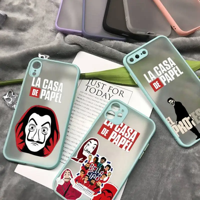 

la casa de papel TV series Phone Case matte transparent For iphone 7 8 11 12 plus mini x xs xr pro max cover