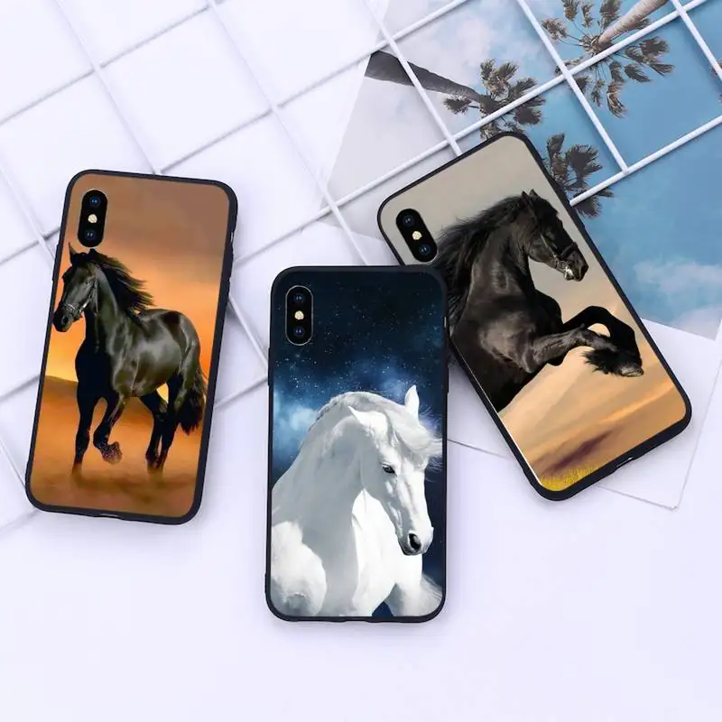 

Running horses aimal Phone Case For iphone 12 11 13 7 8 6 s plus x xs xr pro max mini