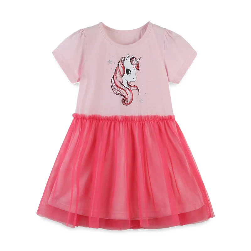 

New Princess Dresses Cute Party Kids Dress Unicorn Costume Girls Dresses Summer Girls Clothes