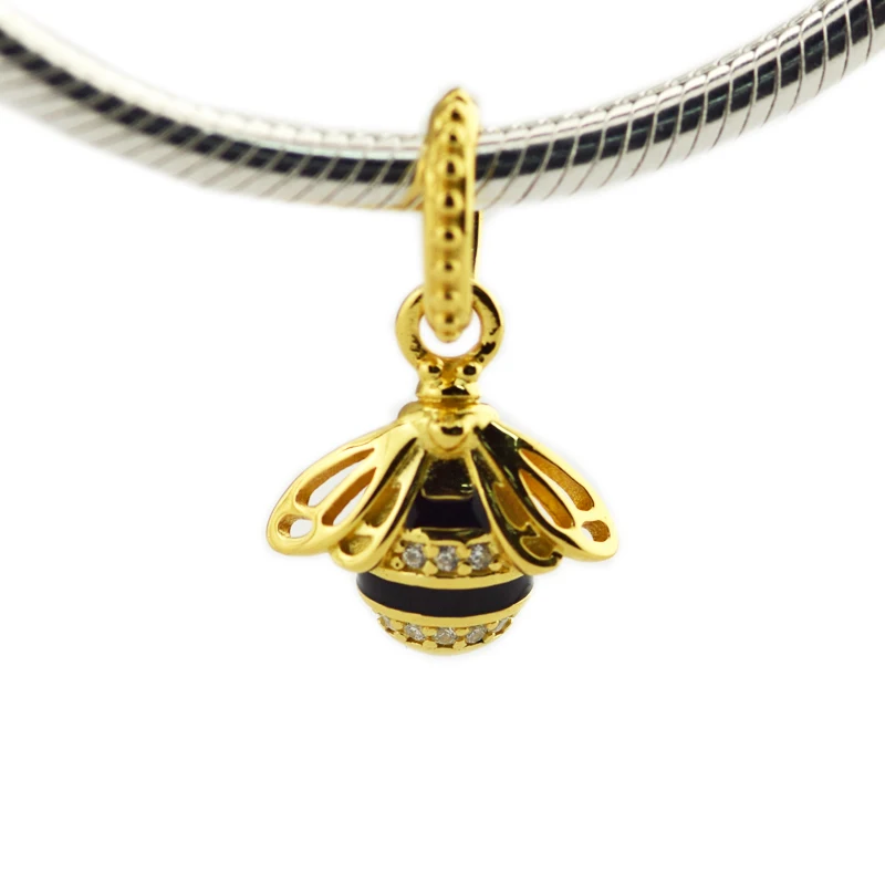 Кулон QANDOCCI Queen Bee с черной эмалью и прозрачным фианитом сделай сам подходит для