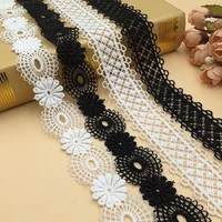 3 5cm wide water soluble milk silk flower lace edge trim ribbon dress applique embroidered diy sewing craft