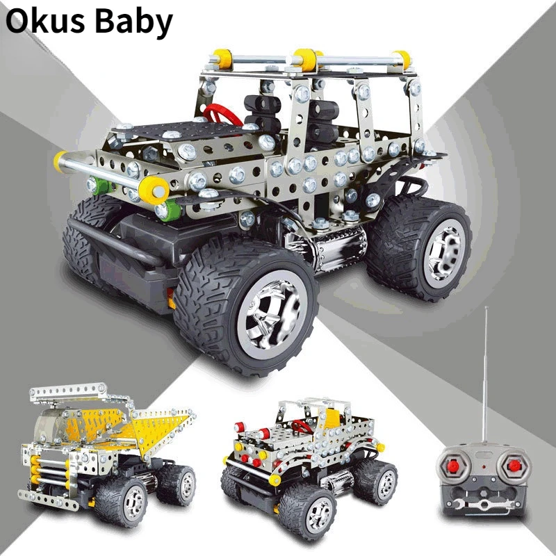 

2021 Metal alloy assembling off-road RC remote radio control cars model educational toys for Action Holidays Gift