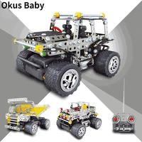 2021 metal alloy assembling off road rc remote radio control cars model educational toys for action holidays gift