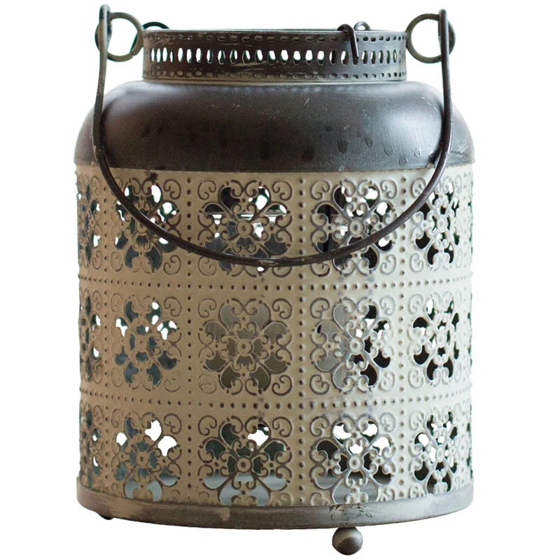 

Modern Metal Candle Holder Table Cups Silver Outdoor Geometric Minimalist Romantic Windproof Portavelas Home Decor BY50ZT