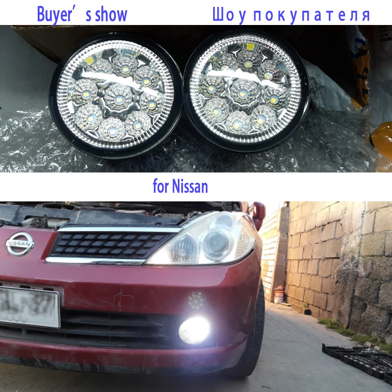 Для Nissan Tiida для Nissan Note противотуманный светильник s 2006- murano Cube juke фара на Patrol светодиодный противотуманный светильник светодиодный головной светильник s противотуманный светильник