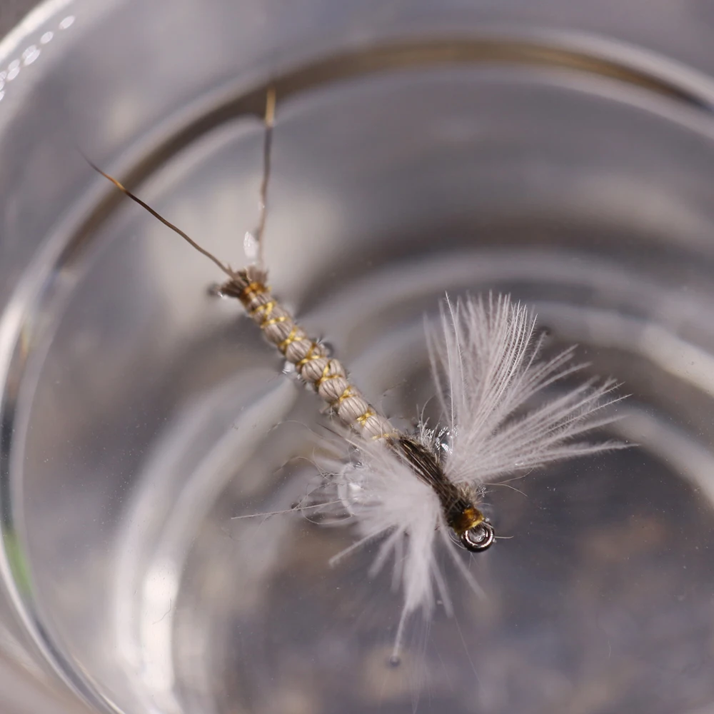 ICERIO 6 шт. CDC Mayfly Deerhair Body Dry Fly для форели рыбалки нахлыстом приманки #12 | Спорт и