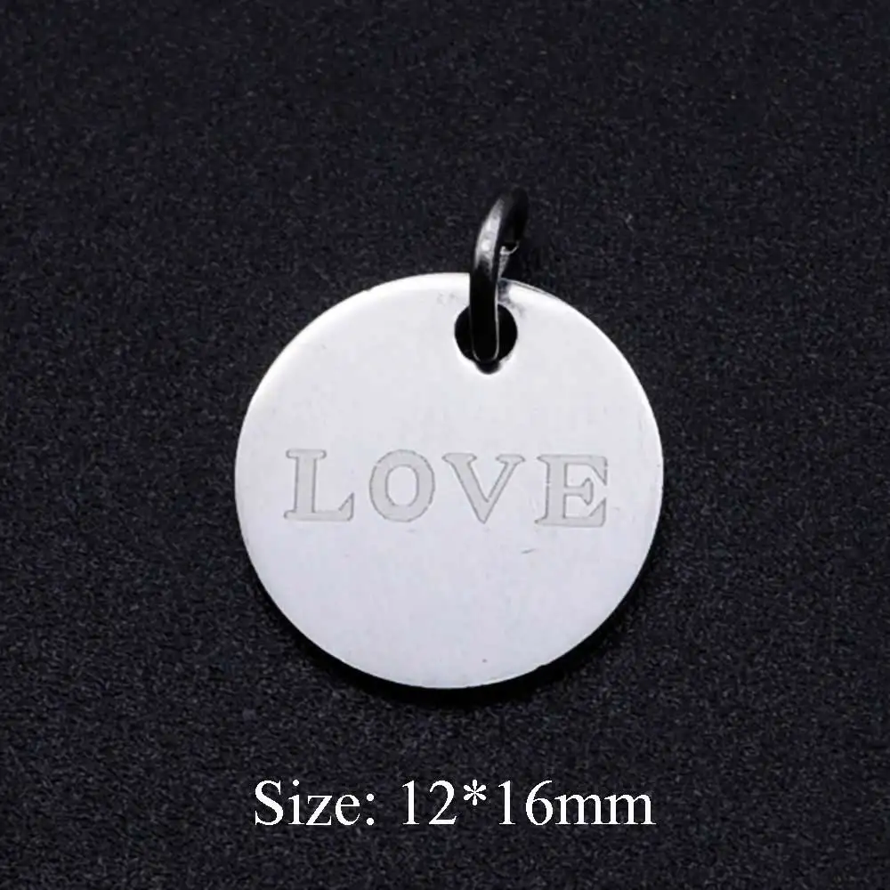 10 шт./Лот Сердце Love OM 316L подвески из нержавеющей стали DIY Подвески для