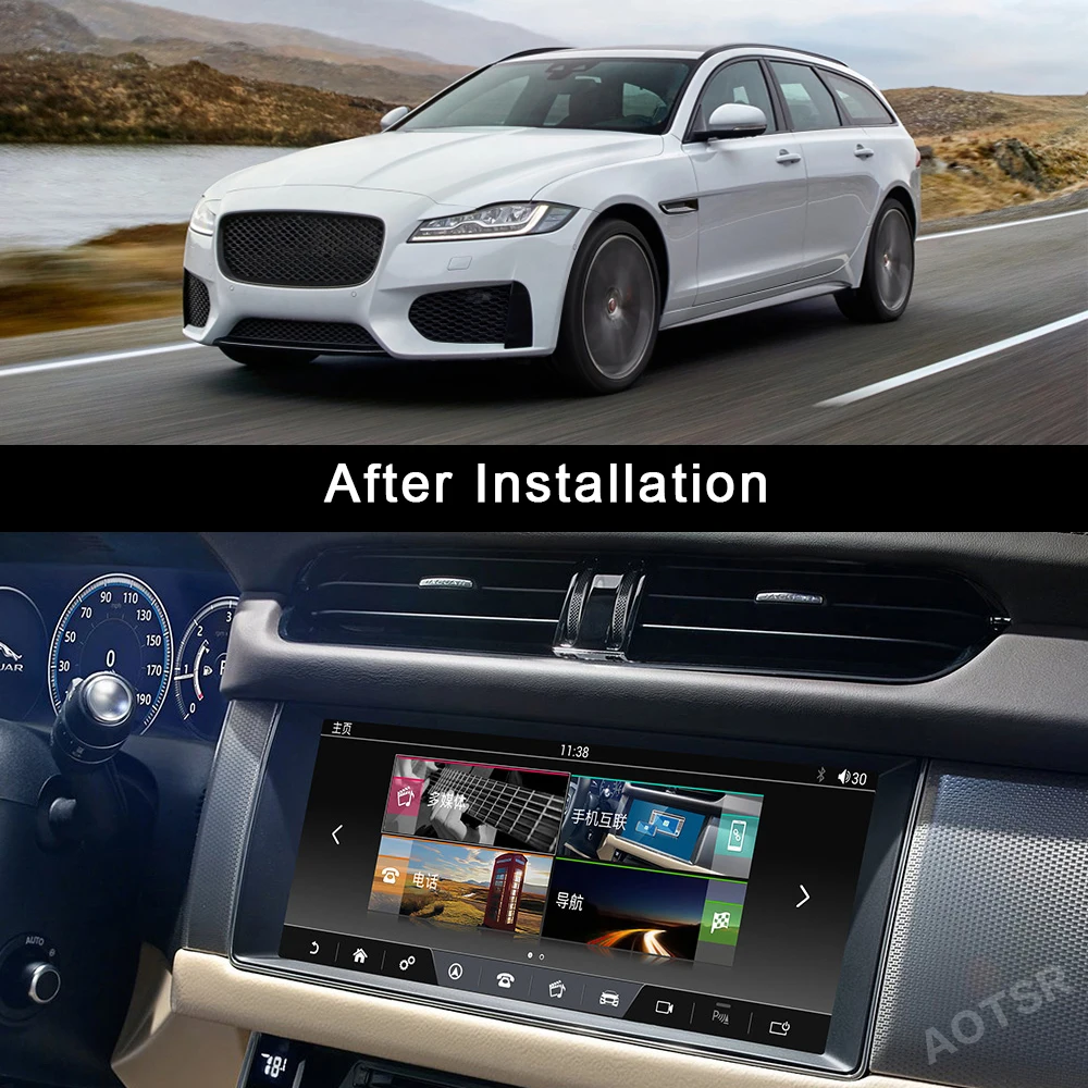 Автомобильное радио AOTSR Android 9 для Jaguar XF XFL 2016 2017 2018 мультимедийный видеоплеер GPS