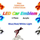 Светодиодная наклейка на багажник автомобиля, передний значок для Логотип Peugeot, 206, 308, 207, 307, 406, 408, 508, наклейка на задний фонарь, аксессуары для модификации