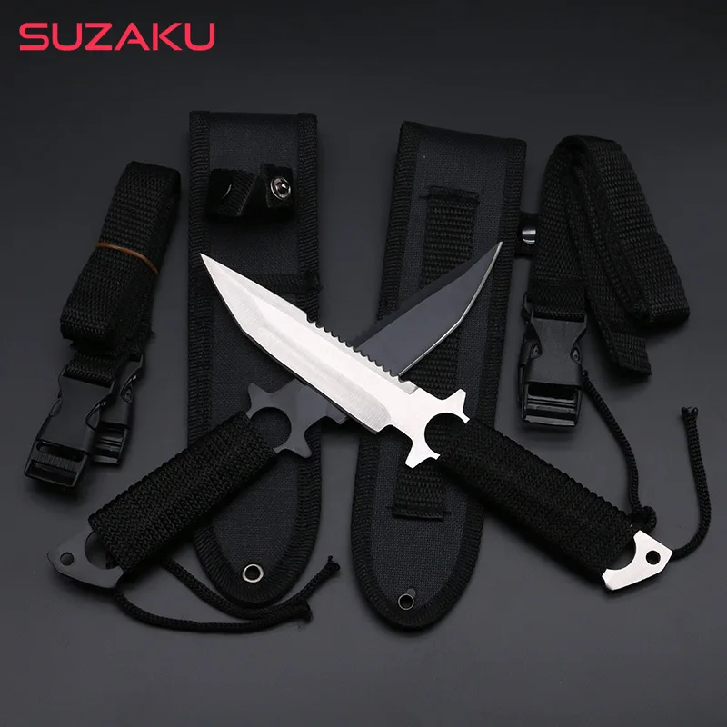 

Survival Knife The Multi Purpose Tactical Knife Paratrooper Leggings Diving Hunting Stainless Steel Knives & Sheath
