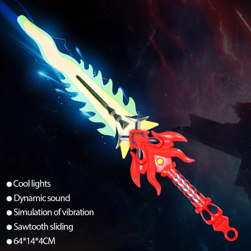

Mandlin 2021 New Electric Luminous Toys For Children Large Size Sound And Light Sword With Vibration Effects kids toys