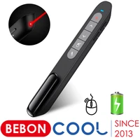 rechargeable 2 4g wireless presenter with red laser usb presentation clicker with air mouse remote control use for projector ppt