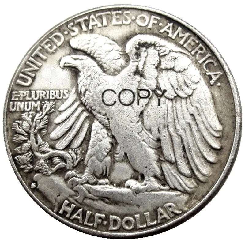 США набор (1916-1947)-PSD 65 шт. ходячая свобода полдоллара посеребренные копии монет |