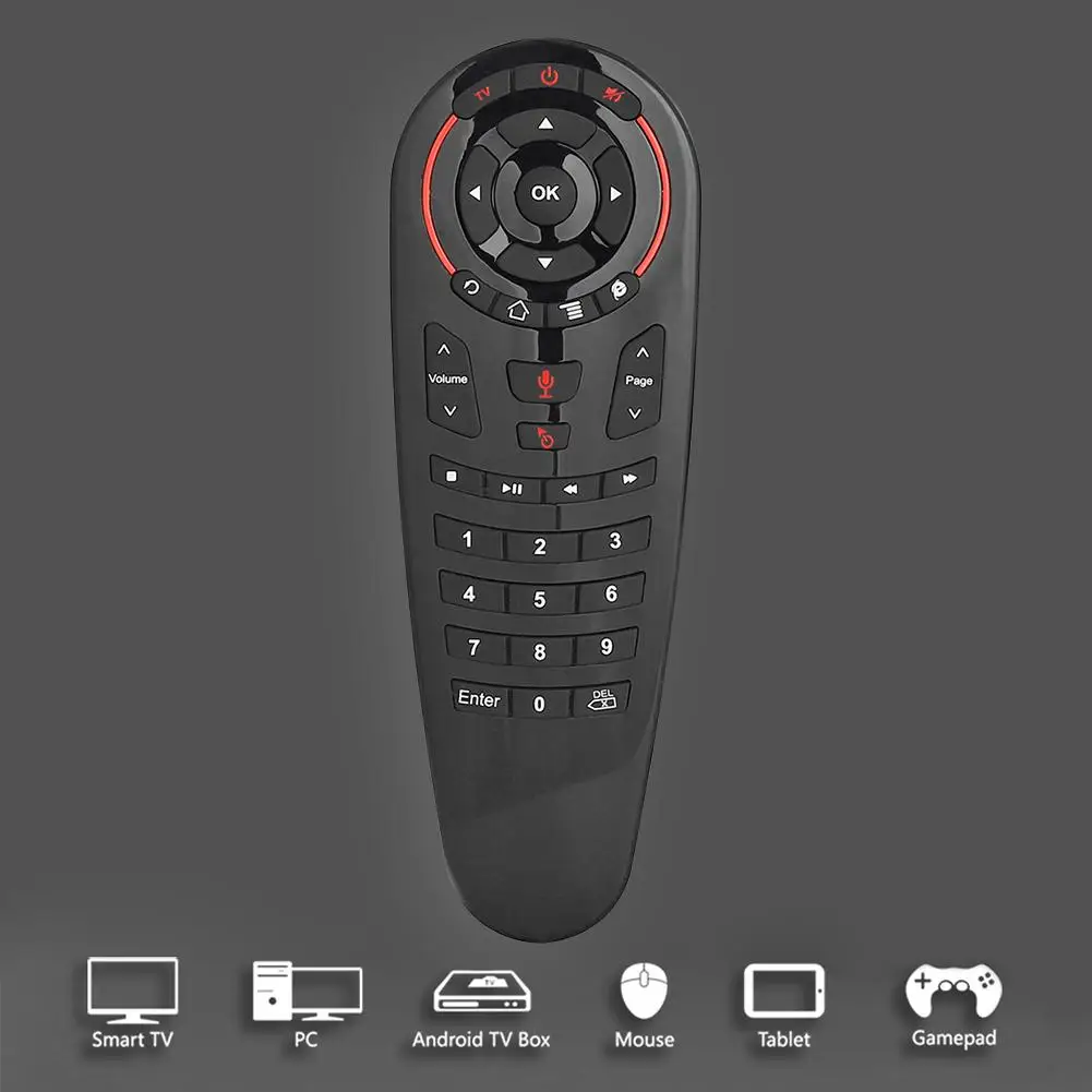 G30 2.4G Wireless Air Mouse Gyro Voice Control Sensing Remote for TV Box Feeling Comfortable and Convenient 165*55*25mm - купить по