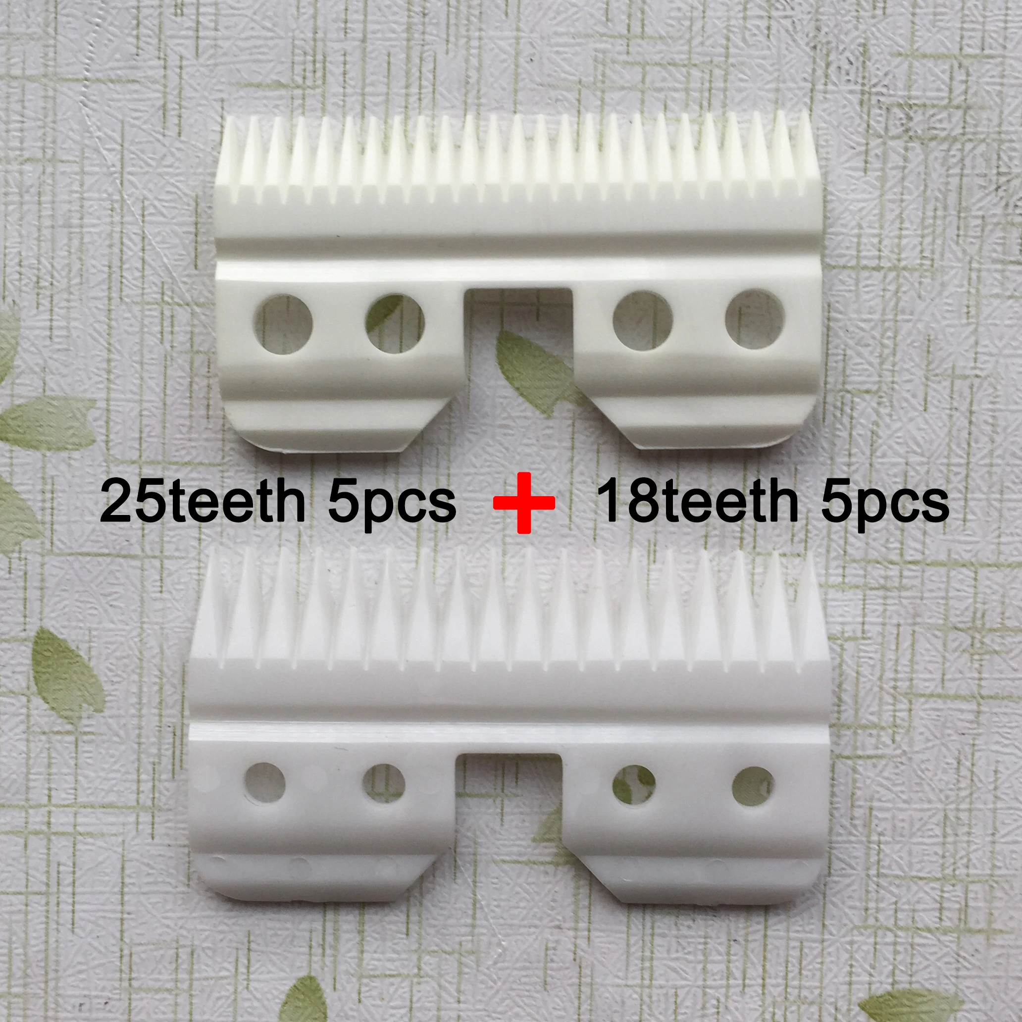 18 зубов 5 шт. и 25 зубов 5 шт. всего 10 шт. Pet clipper керамические движущиеся лезвия стандартный oster A5 лезвие