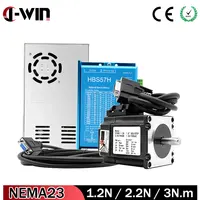 NEMA23  Closed Loop System：3N 2.2N 1.2N DC Motor with Hybrid Servo Driver HBS57H & Power Supply+MACH3 Interface Board Cable