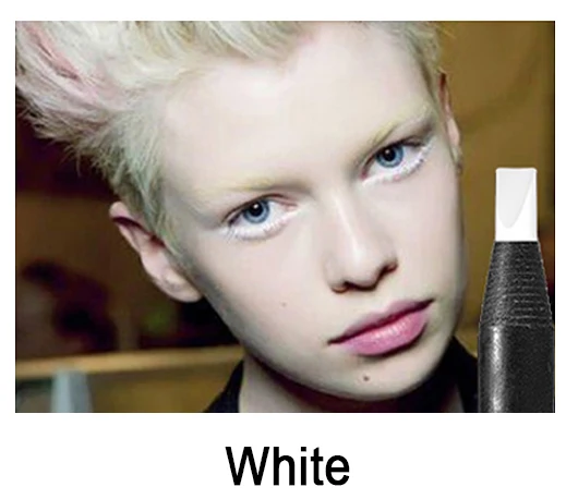 White 5 шт. Водостойкий карандаш для бровей, вытягивающий шнур, отшелушивающий карандаш для бровей, для маркировки, контуров, татуажа и микроблейдинга бровей пму - Цвет: White