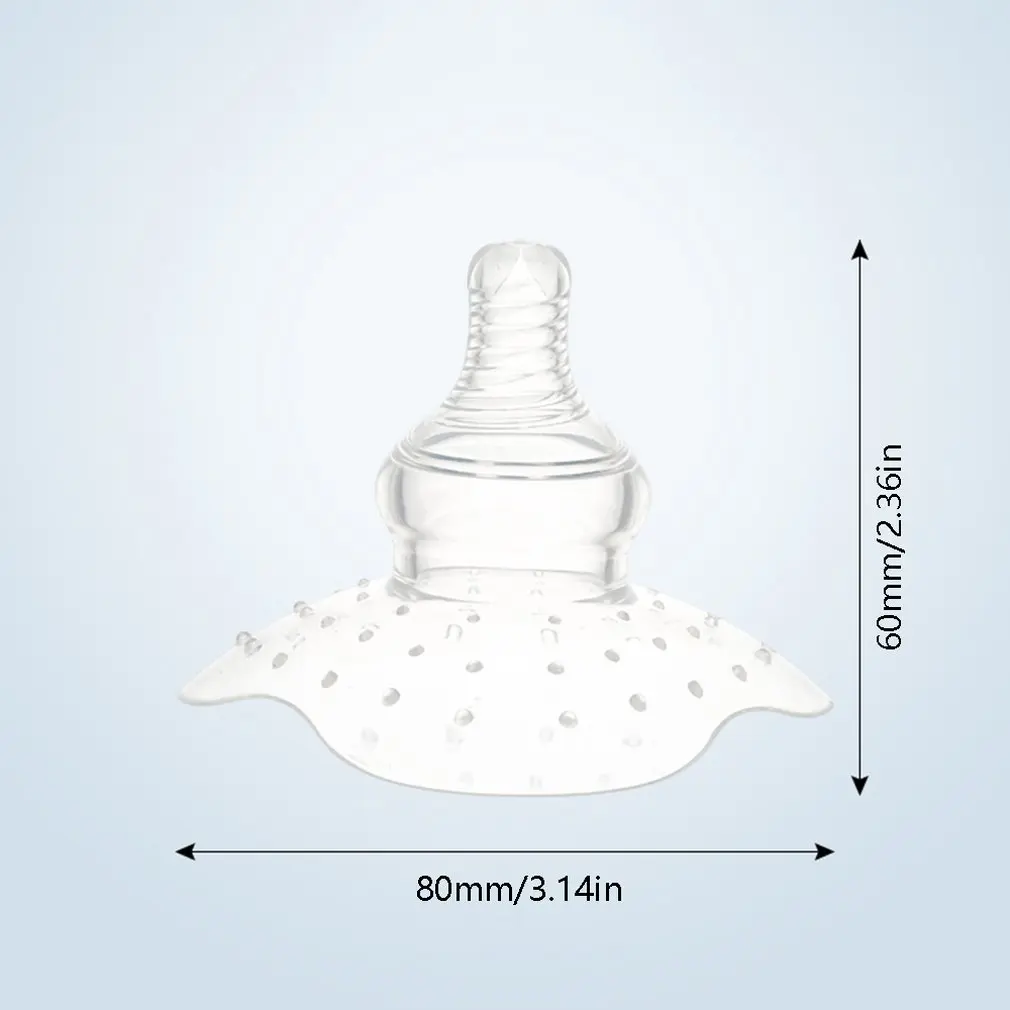 

Silicone Contact Nipple Shield With Carrying Case For Breastfeeding Massage Granules Mothers Triangle Petal Design