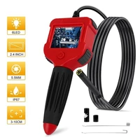 professional industrial endoscope with 2 4inch lcd screen 5 5mm borescope inspection camera endoscope for cars endoscopio