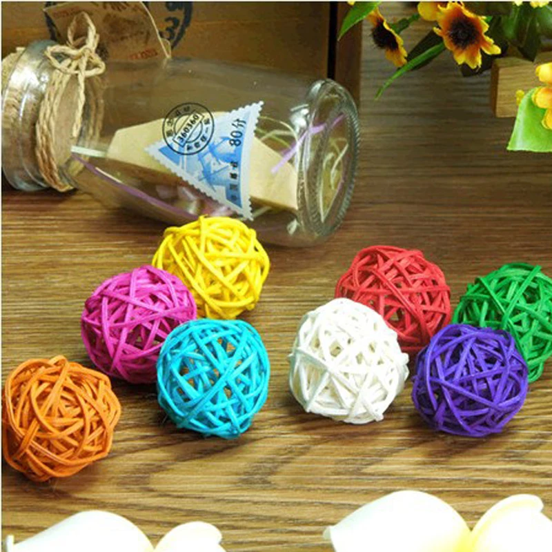 3 см Смешанные цвета свадебные декоративные Ротанговые шары ИД Мубарак