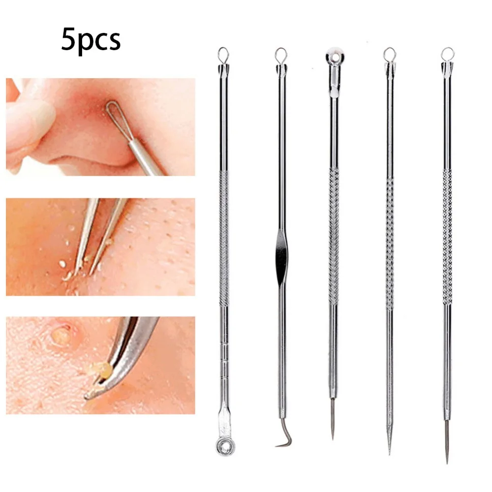 Набор инструментов для удаления черных точек 5 шт./компл. нержавеющая игла акне