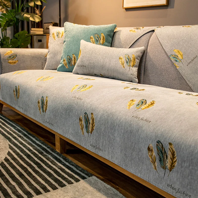 Роскошное синельное полотенце для дивана чехлы защитный чехол всесезонный