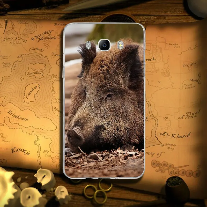 Дикий кабан животного Мягкий ТПУ силиконовый чехол для мобильного телефона samsung