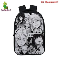 kakegurui anime print students school bags teenager boys girls schoolbag casual kakegurui anime backpack rucksack travel bagpack