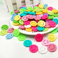 10pcs 20mm colorful hollow smile face acrylic charms for fashion jewelry earring keychain necklace making jewelry accessories