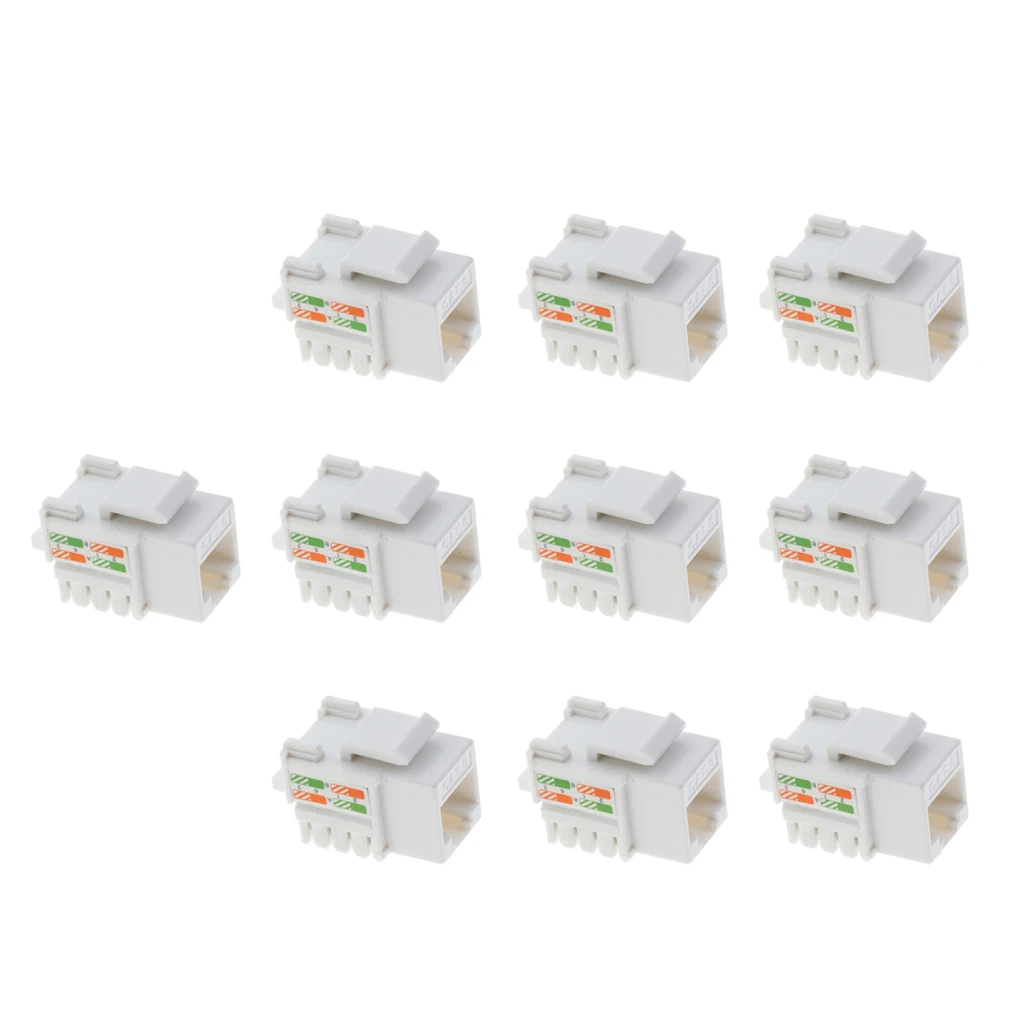 Сетевой модуль RJ45 Cat6 Keystone Ethernet Punch Down адаптер-10 шт. | Компьютеры и офис