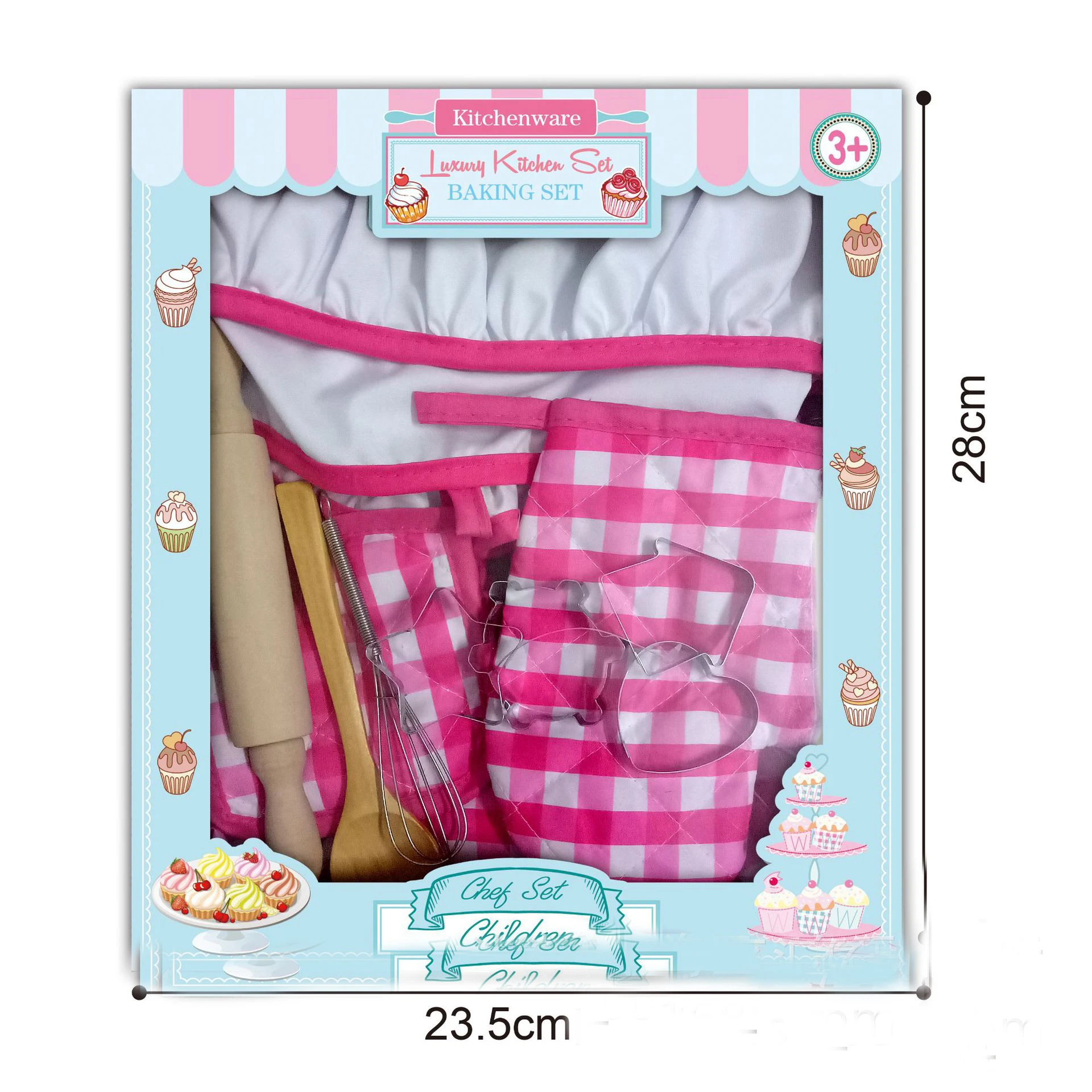 

Kids Cooking Baking Set Kitchen Girls Toys Role Play Children Costume Pretend Role Play Baking Cooker Play Set Friends Game