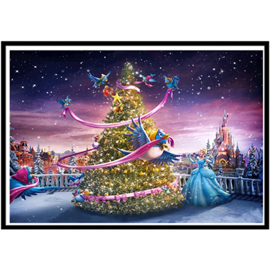 

5D Diamond Painting Santa Snowman Hut Round Diamond Embroidery Mosaic Home Decoration Pattern DIY Handmade New Year Gift
