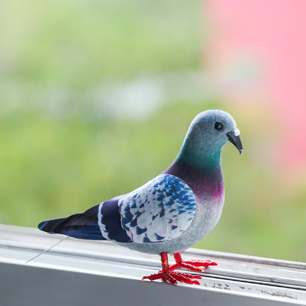 Искусственные Птицы Модель голубей имитация животного серых подарок фотография
