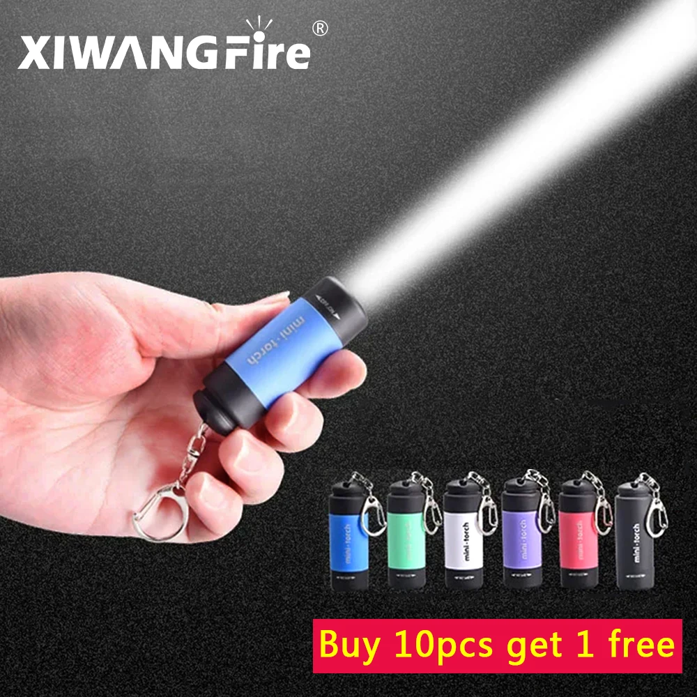 

Built-in Battery LED Mini Flashlight Key Chain Portable Torch Outdoors Waterproof USB Rechargeable Hiking Camping Flashlights