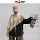 Мужская шерстяная куртка LAPPSTER, в стиле Харадзюку, с пэчворком, уличная плотная куртка в стиле хип-хоп, зимняя ветровка, 2021