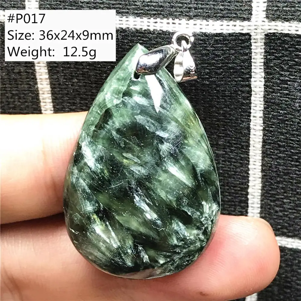 Лучший кулон из натурального зеленого серафинита для женщин и мужчин подарок на