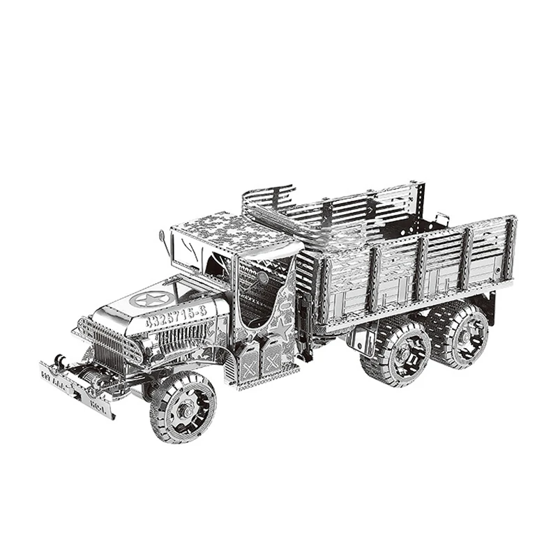 

Металлический 3D-пазл GMC 2,5 T 6X6 грузовик «сделай сам», модель военного автомобиля, лазерная вырезка, головоломки для взрослых и детей, развива...
