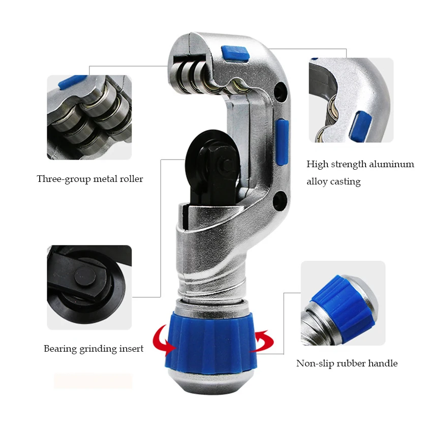 

Bearing Pipe Cutter 4-32mm Manual Tube Shearing for Copper, Aluminum, Stainless Steel, Bellows, PPR Plastic Tube Hand Pipe Tool