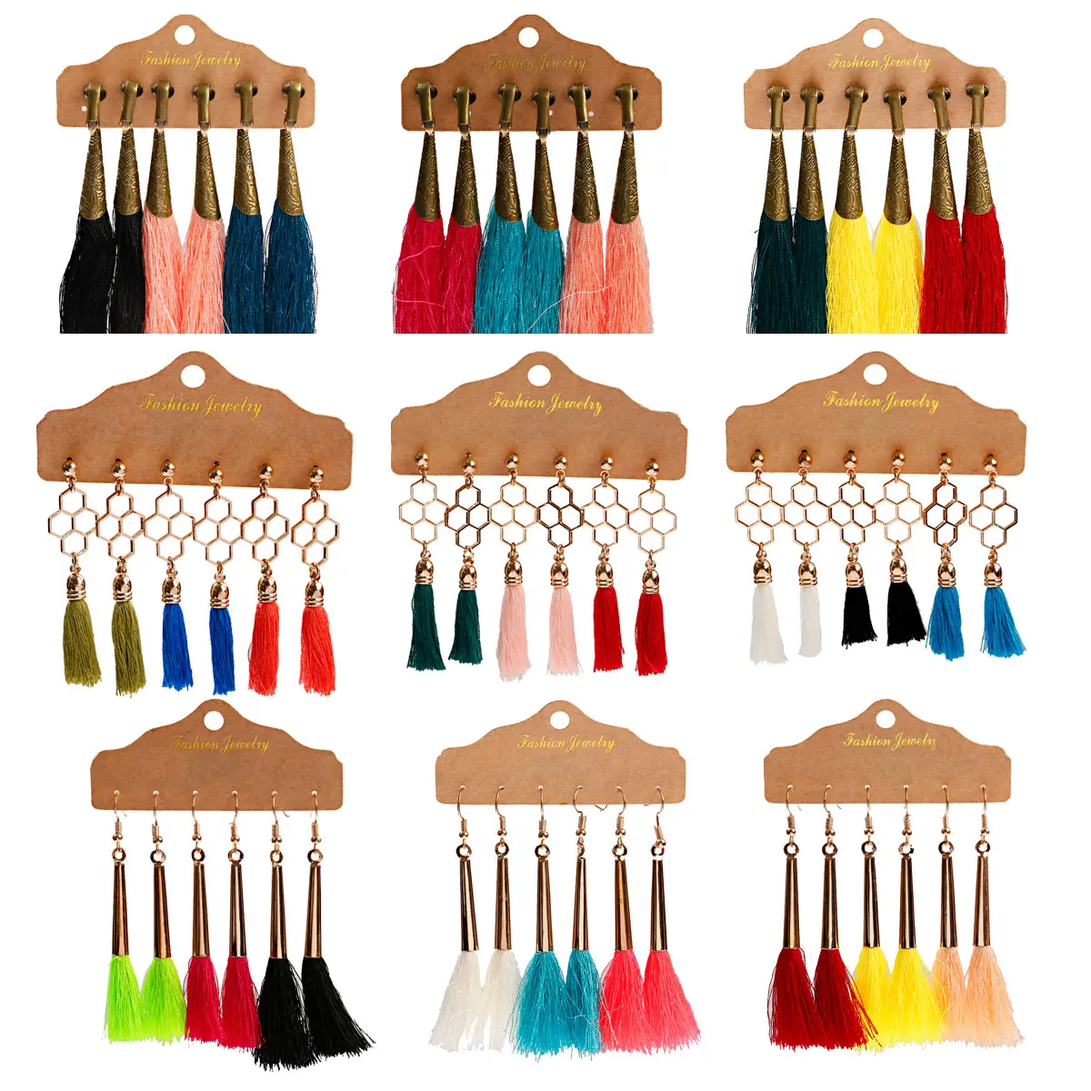 

Boucle Oreille Femme Boho Tassel Earrings For Women Fashion Earrings Sets Pendientes Earring Unusual Pendant Jewelry Female