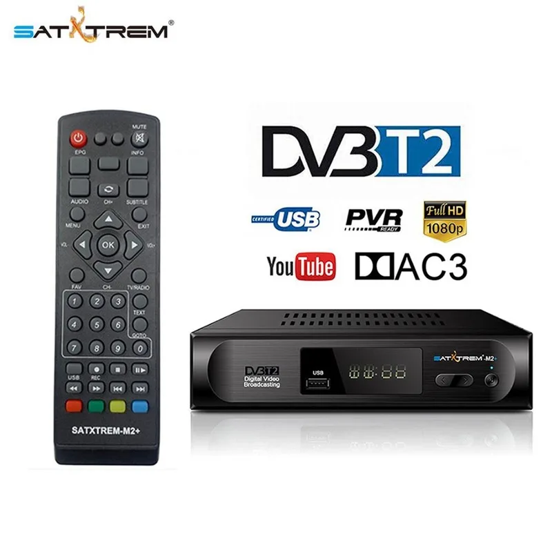 Satxtrem DVB T2 TDT ТВ приемное устройство приставку для цифрового тюнер Wi Fi приемник