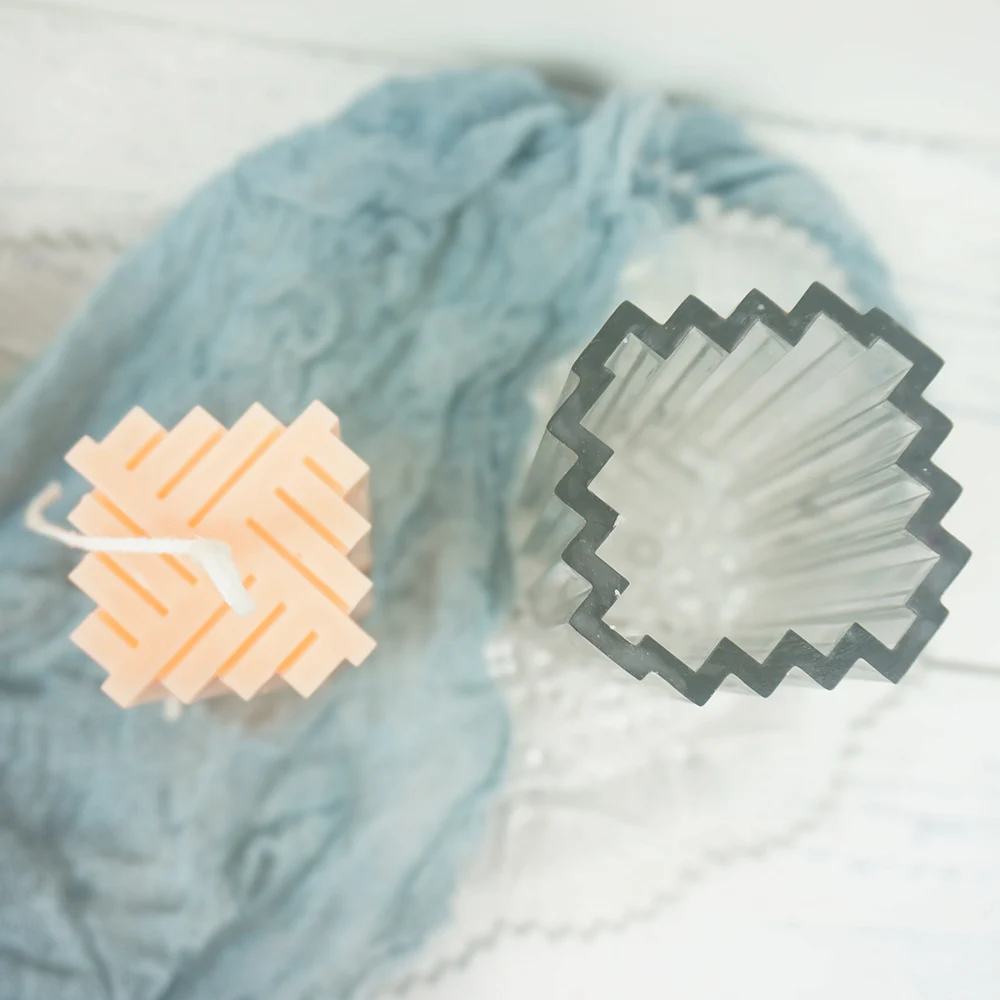 Пластиковая Ароматизированная форма для свечей саржевая Верхняя квадратная